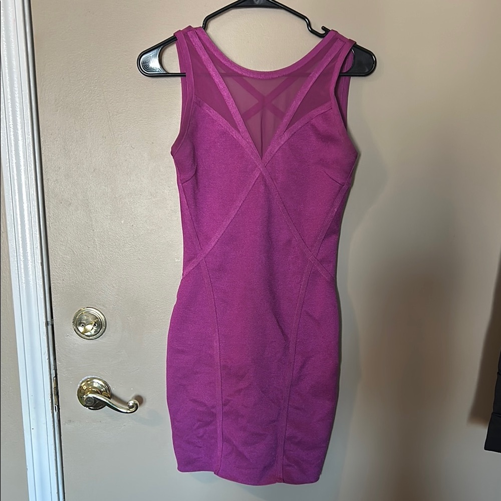 Elegant Purple Sleeveless Dress